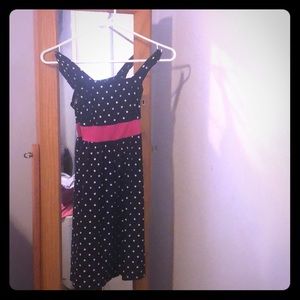 My Michelle black and whit polkadot dress
